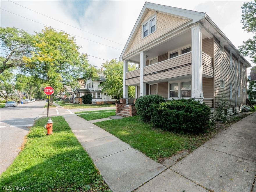 Nice income producing duplex. Nice large 2 bedroom units with 1 bath each. Living rooms in both units are very nicely sized with large front windows that bring in the natural sunlight. The front porch is great to sit on and enjoy the warm fall air. The top unit is currently rented. So this duplex would also be great for a homeowner to live in one unit and rent the other one out. Home has a new roof on it also / Located close to Metro health and downtown.