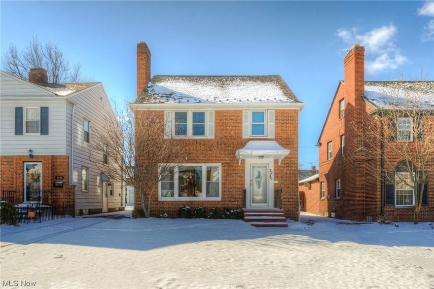 MOVE IN READY COLONIAL LOCATED IN THE HEART OF UNIVERSITY HEIGHTS KNOWN AS THE CITY OF BEAUTIFUL HOMES!! Eat In Kitchen has Granite Counters, New Backsplash and dishwasher. (2022)  Refrigerator, Stove and Microwave are provided to make it convenient to move in and start living. Large Living Room with Fireplace and Accent Wall, Dining Room and Large Family Room that can be used for entertaining and recreation. Half bathroom on main level was updated in 2022 with all new fixtures, flooring and paint. Main Bathroom on 2nd level updated in 2021 with all New Fixtures, Jetted Tub, Stand Up Shower, Vinyl Flooring and Marble Tile Backsplash. Master Bedroom has double closets and Two Additional Bedrooms on the second level.  Third Floor finished and has a Half Bathroom and lots of closet and storage space. This room can be used as a Bedroom or office. Front porch steps and handrails replaced in 2022. Two Sunsetter Awnings to enjoy summer days outside. One awning covers the back patio. Two car g