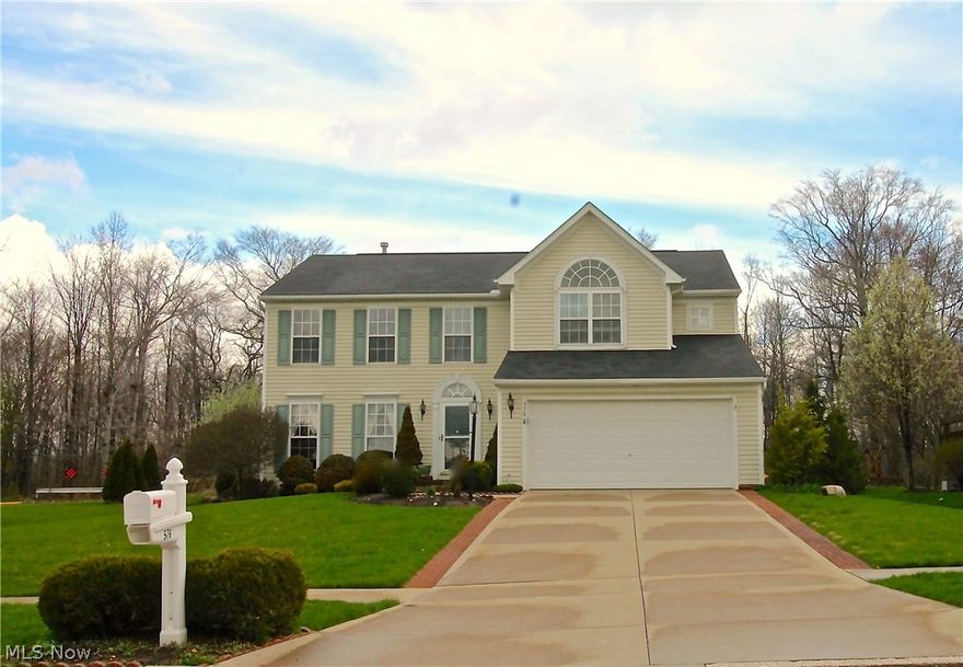 Beautiful 4 bedroom/2.1 bath Colonial on a huge corner lot! Come see the updates they include: new carpet throughout the house, freshly painted, new bamboo hardwood floor and a new kitchen backsplash Open dining room leads into the spacious open kitchen with center island, with plenty of cabinets and storage space for all your cooking needs. The large family room is off the kitchen, as well as the first floor laundry room. The enclosed back porch/deck can be accessed from the eating area where you can enjoy cooking out with plenty of room for guests. Basement is partially finished with super tall ceilings and is rough plumbed for a full bath. Very nice master with walk in closet and a sitting area for relaxing or reading, master bath has double sinks and a huge mirror. Remarkable two story foyer with tons of natural light takes you down the hallway to the kitchen or upstairs to the additional 3 bedrooms and full baths. There is a first floor office which could also be used as a study/d