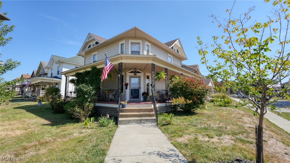 Step back in time with this charming 2100+ sf historic gem, formerly part of the renowned Clark St. Farm in Cambridge, OH! Built around the year 1900, this home offers a blend of timeless elegance and modern convenience. The spacious layout features a captivating wrap around porch showcasing the corner lot, 4 bedrooms and 2 full bathrooms, including a convenient first-floor bath with a stackable washer/dryer. The first floor also features a sprawling stainless steel appliance equipped kitchen, refinished hardwoods and beautifully restored original woodwork run throughout, highlighting the home’s rich history. From the intricate craftsmanship to the expansive spaces, this property provides a unique opportunity to own a piece of Cambridge history, perfect for those who appreciate character and charm. Don’t miss this rare find!