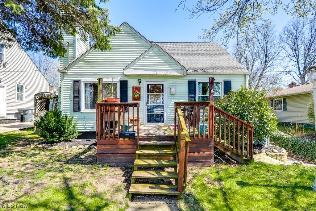 Welcome to Kenmore! Come see this cheery cape cod with a double lot on 9th Street. During the past few years, the home had some extensive remodeling on the two upper floors. In 2021 the owner added several new windows, updated the main bedroom on the first level, put in a new LVP floor upstairs, and painted throughout. In 2022 there was the addition of a water heater, the first level full bath was completely redone, and a garden added outside. By 2023 New sliders were added in the kitchen. The home has a main floor bedroom and full bath with LVP. The spacious upstairs is large enough to double as an office and bedroom if desired. And the full basement is loaded with potential! There is a full bathroom that did not see much use and could easily be reintroduced. With a sink and spacious rec room, this walk-out basement was previously an independent living area. Owners used the other two levels for most of their daily life, but the lower level has tons of space. The backyard has a private, fully enclosed fence. Close to the BLVD, you can catch live music, lively murals, do some yoga, or relax by Summit Lake and Chestnut Ridge Park. In 2023 our local newspaper called Kenmore the largest neighborhood business district in Akron. 1865 9th Street will give you access to all of it with a price tag hard that is hard to find!
