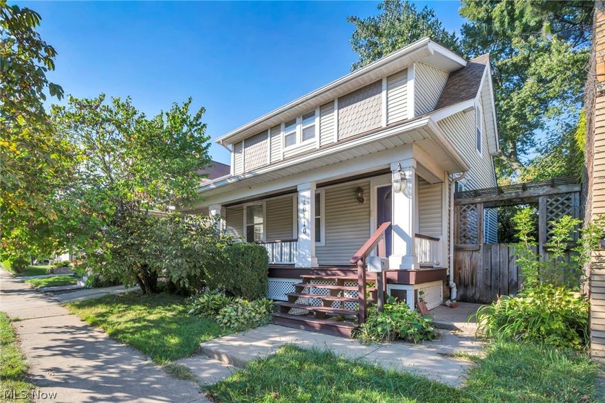Welcome to 10410 Baltic Road, a classic Colonial nestled in the heart of Cleveland’s highly desirable Edgewater
neighborhood. This charming 3-bedroom, 1.5-bath home offers the perfect blend of character, function, and location. Step
onto the large covered front porch and feel instantly at home. Inside, you’re greeted by warm hardwood floors in the
spacious living and dining areas, filled with natural light from generous windows. The open-concept layout creates an
ideal space for entertaining or relaxed everyday living. The kitchen offers ample cabinetry and counter space and connects
seamlessly to the dining area. Upstairs, you’ll find three comfortable bedrooms and a full bath. A half bath on the main
floor adds everyday convenience. The fenced backyard provides privacy and space for gardening, outdoor fun, or pets. A
trellised side gate adds character, and mature landscaping enhances curb appeal. Located just minutes from Edgewater
Beach and Lake Erie, this home offers the best of Cleveland living. Enjoy the convenience of being near scenic shoreline
parks, vibrant restaurants, cozy cafés, and downtown Cleveland. The neighborhood is known for its charm and community
vibe, where everything you need is just around the corner. Whether you’re a first-time homebuyer or looking to downsize,
10410 Baltic Road is ready to welcome you.