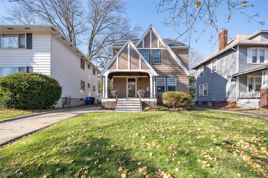 Welcome to this beautiful colonial in Lakewood! You are welcomed by a front porch that has the perfect little spot to enjoy your morning cup of coffee. Through the front door you will enter the living room that features a cozy fireplace and tons of natural light. Continue to the dining room which is the perfect place to host holiday dinners with friends and family. Adjacent is the kitchen which has a stainless steel refrigerator and range as well as a breakfast nook off to the side that could also make a great playroom or office. The second floor features three nice sized bedrooms and a full bathroom. In the master bedroom you will find a large walk-in closet and modern ceiling fan. The basement is unfinished with lots of storage area. The backyard is fully fenced in and with a detached garage. Updates include: New gutters and electrical panel in 2022, new front steps in 2021, new roof and side door in 2020, new front and back porch and hot water tank and back door in 2017, furnace is
