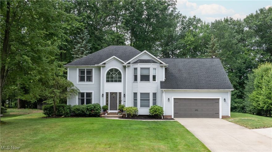 Welcome to 35855 Spicebush Ln in Solon! This stunning 4-bedroom, 4-bath colonial offers over 4,000 square feet of combined living space and sits on nearly ¾ of an acre in one of Solon’s most sought-after neighborhoods. As you step inside, you’re welcomed by a grand two-story foyer that opens to an inviting and open floor plan. A private first-floor office with a bay window provides the perfect space to work from home. The formal living and dining rooms flow seamlessly, perfect for entertaining. The heart of the home is the expansive kitchen, featuring abundant cabinetry, granite countertops, stainless steel appliances, and scenic views of the private backyard. Adjacent to the kitchen, the cozy family room showcases a custom stone fireplace, creating a warm gathering space. A modern and convenient first-floor laundry room completes the main level. Upstairs, you’ll find four spacious bedrooms, including the impressive owner’s suite with vaulted ceilings, a walk-in closet, and an en-suite bath. The finished lower level offers versatile recreational space, along with a full bath—ideal for a playroom, gym, or media room. Step outside to enjoy the large backyard from your covered deck, complete with a ceiling fan, offering the perfect space to relax and entertain. Located just minutes from shopping, dining, highway access, and Solon’s award-winning schools—this home truly has it all!