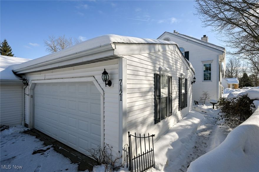 Welcome home to comfortable, low-maintenance living at 7121 W. Cross Creek Trail in beautiful Brecksville! This inviting 2-bedroom, 2.5-bath end-unit townhome (1,572 sq ft, built 1990) is move-in ready and was once a former model home—meaning thoughtful design and a desirable end-unit with privacy and additional windows for more natural light. Tucked in one of Brecksville's most convenient and popular communities, you're just minutes from the vibrant, growing Valor Acres area and the major Sherwin-Williams complex. Enjoy a host of recent, owner-focused updates (see attached improvement sheet for full details), including: updated carpeting, remodeled half bath and main full bathroom, newer washer and dryer, patio sliding door and new front storm door with built-in screen replaced.  You will appreciate thoughtful, detail orientated updates that include a touchless kitchen faucet, updated door knobs and light switches, a master bedroom closet organizer, even newer frost freeze exterior hose hookups.  Step outside to embrace the community's resort-style perks which include the in-ground pool, well-equipped fitness center, clubhouse, community playground and pickleball courts—all within easy walking distance. Location is unbeatable—charming downtown Brecksville nearby with boutique shops, restaurants, and community events. Outdoor enthusiasts will appreciate immediate proximity to Valley Parkway and the stunning trails of Cuyahoga Valley National Park. Situated equidistant between Cleveland and Akron, you get urban conveniences and small-town charm in the award-winning Brecksville-Broadview Heights school district.  Ideal for first-time buyers, those downsizing, or anyone seeking easy, updated living in a prime spot—this well-cared-for gem is ready for its next chapter. Don't wait—reach out to see it today!