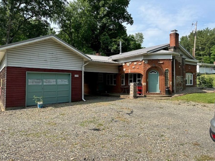 This unique brick ranch sits on a half acre lot with peaceful wooded back yard. Home has had many updates: (2018) - water heater, furnace, attic insulated, widened the drive and added drain in drive and replaced culvert. (2020) -  Kitchen reno with added cabinetry and tile back splash, wood laminate flooring,  new wiring to carport and garage, toilet, new sewer line, and front exterior door. (2021) -  metal roof, painting. (2022) - added drainage line around exterior of the house with newer landscaping. This cozy ranch has a  fireplace (not used by seller) in the living and dining room area. Nicely decorated, ready for a new owner. Seller is receiving a yearly homestead tax credit of $357.04. The yard to the left of the home is not owned by seller, however she does maintain it with owner permission. Exclude fireplace insert. Seller is offering a 1-yr home warranty from America's Preferred Home Warranty company. See Broker Remarks for restricted showing times.