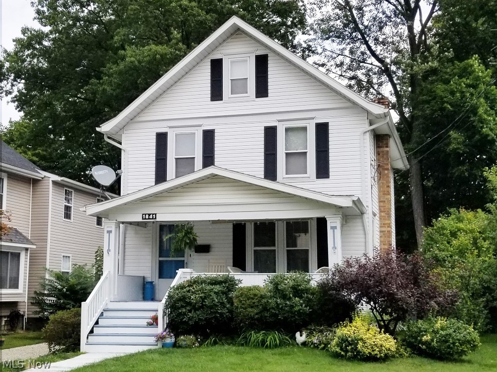 Fall in love with this charming colonial in the heart of Cuyahoga Falls! Simply lovely, this home features a gracious floor plan, spacious bedrooms, and a deep backyard with an outside patio area. The living room is big enough that it holds multiple couches and chairs, and features a cozy gas fireplace. If you like to have people over for dinner, you’ll love the formal dining room, large enough for a full size dining table and china cabinet. The room flows nicely into the kitchen, featuring not only a long sink base counter and ample room, but there’s also an extra counter perfect for food prep, special baking or buffet-style serving, on the opposite side! The kitchen features lots of cabinet storage, a full compliment of appliances, and porch access. Upstairs you will find three spacious bedrooms with hardwood floors, good sized closets, and a pretty, remodeled full bath. Then, up to the third level for a wonderful bonus space that can be used as a 4th bedroom, a recreation room, offi