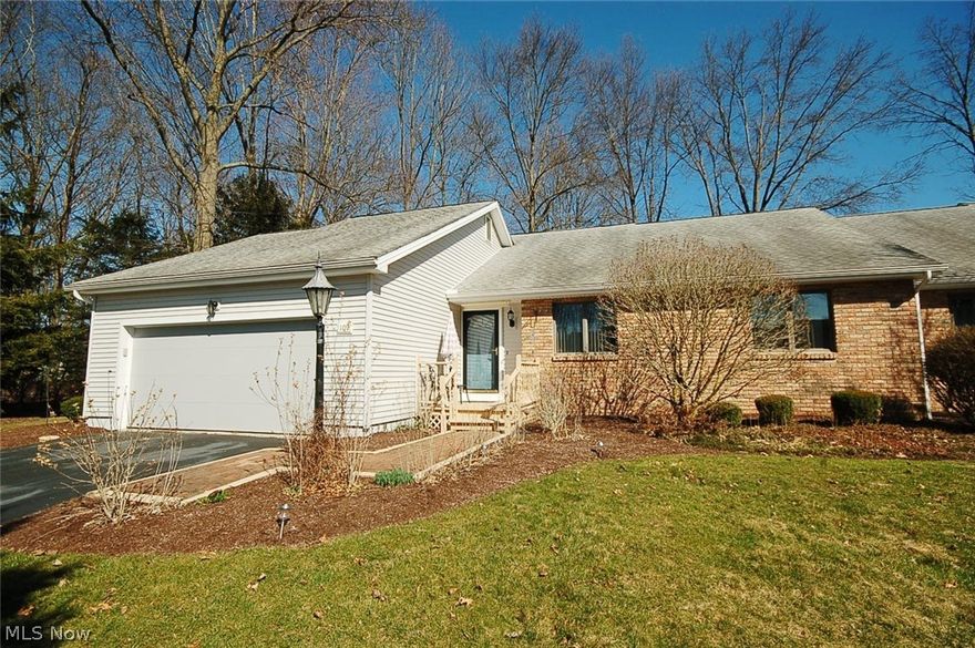 Cortland Ranch Condo! There's a lot to like here, starting with the excellent low traffic, side street location. This beautiful end unit condo is also adjacent to a privately owned wooded lot for that extra touch of privacy. Just some of the features of this 2 (large) bedroom, 2 full bath home include: 2 car attached garage; Florida room with heater; Huge living room/dining room combo; Family room with fireplace and vaulted ceiling w/skylights; Eat-in kitchen with breakfast bar, dining area and all appliances; 1st floor laundry closet w/stacked washer & dryer; Newer roof, furnace and A/C (approx 2016); Large basement with 2 gigantic crawl spaces for plenty of storage. And, best of all, this condo offers Immediate Possession! Come and see for yourself.