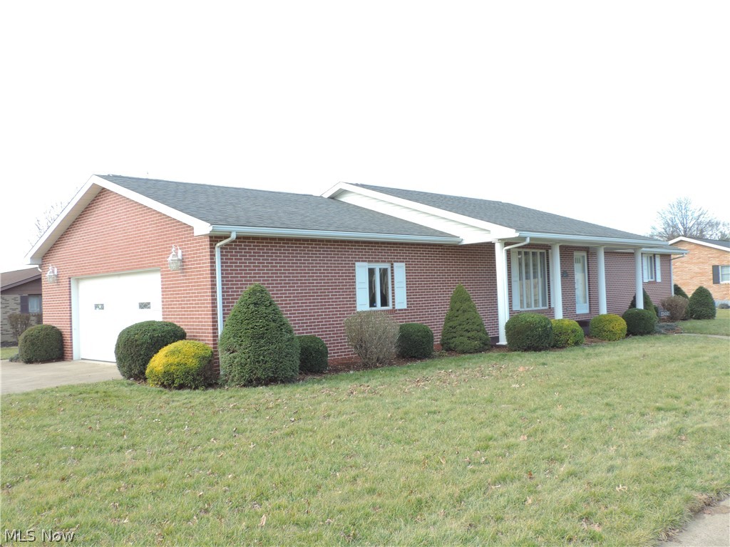 Step into this beautiful updated brick Ranch with open concept living. New kitchen with quartz countertops and a 7-ft. island and all new smudge-free appliances. There is a covered patio off of the dining area overlooking the back yard. All new interior paint, wood trim, interior doors, light fixtures, floor coverings. The first floor laundry has 2 double closets plus laundry sink. This home has a lot of natural light throughout the house. Looks bright even on cloudy days. The master bedroom has a walk-in closet plus a double closet and new master bath with tile shower. The lower level has 2 nice bedrooms with double closets plus room to add more living space. There is a water sprinkling system for the yard. The house is plumbed for a central vac system. Don't miss out on the beauty.