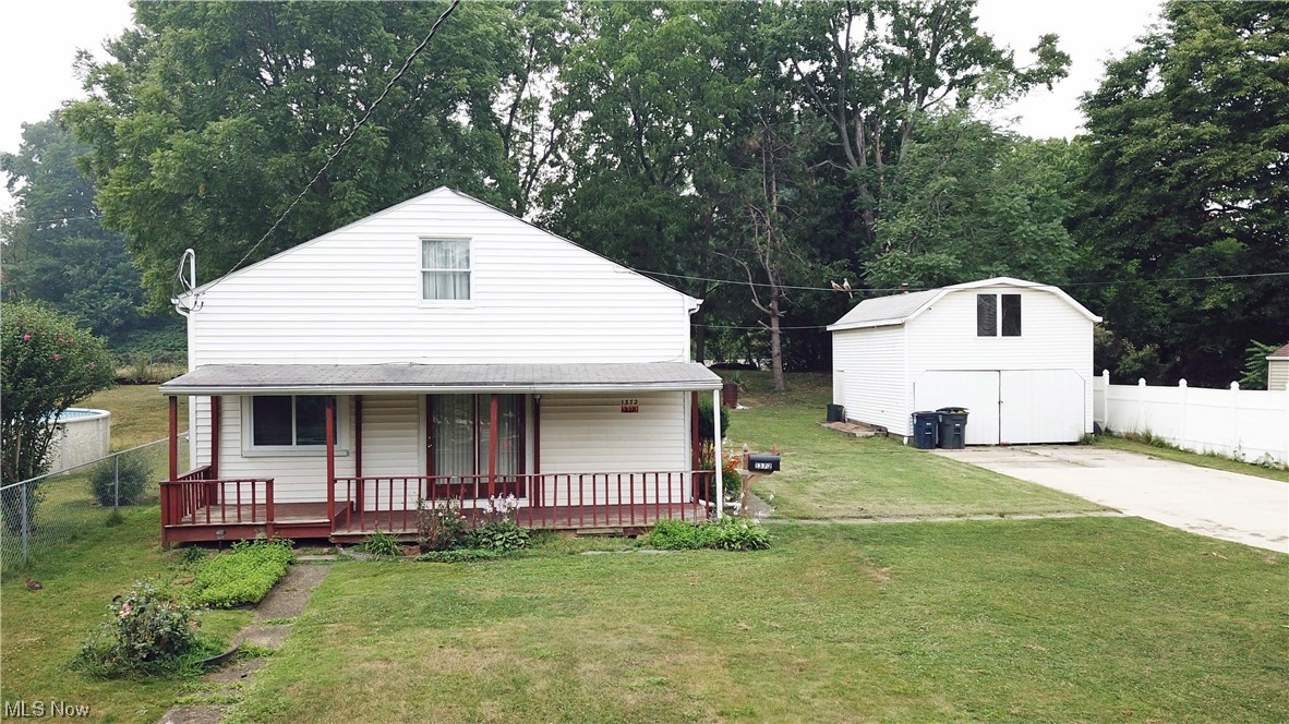Welcome to 1372 Allendale Avenue! Â Great opportunity for first time homeowner tired of renting. Would also make a great investment opportunity. Â Front door opens to a spacious living room. Â Kitchen comes equipped with a stove and fridge. Â On the first first floor you will also find a bedroom, bathroom, and laundry. Washer and dryer included! Â The second floor boasts three additional bedrooms. Â Large two story, two car garage. Â Outside you will also find a storage shed, spacious front porch and covered side deck. Quick access to route 77. Â Don't miss out. Â Call today to schedule your private tour.