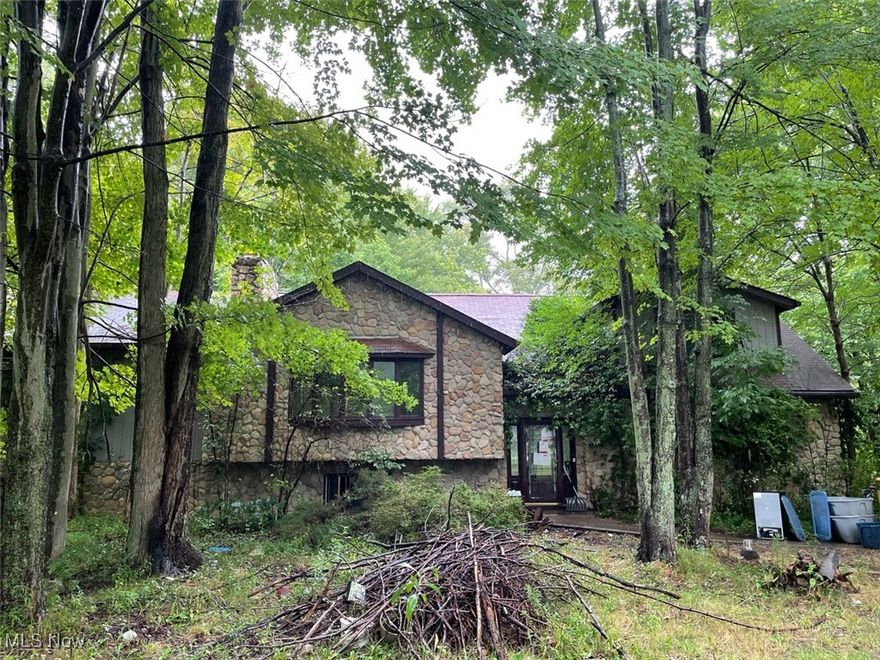 Excellent rehab opportunity!  This 1994 4-bed 3-bath split level on 1.59 acres has amazing potential.  The home sits on a private wooded lot, far back from the street.  The living room features cathedral ceilings, stone fireplace and lots of natural light.  The primary suite features 2 huge walk-in closets, a full bath with 2 sinks.  The walk-out basement is in rough condition, but has great potential.  It features a large family-room, bonus room, full bath, and a laundry room.  With nearly 3000 square feet of living space the possibilities to re-imagine and rehabilitate this majestic home are endless.