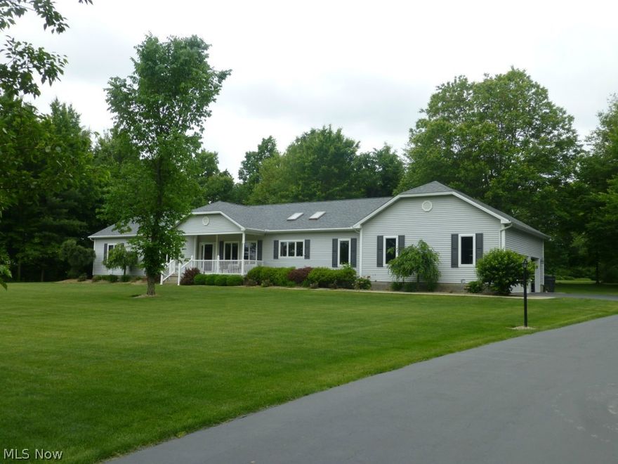 Gorgeous impeccably maintained ranch located in Ellsworth Township, Western Reserve Schools.  From the moment you step in to this amazing property you know you've found your new home.  The kitchen is spacious and bright featuring  built in cook top with double ovens, custom cabinetry, under cabinet lighting, 2 skylights and counter space that will leave you speechless.  The kitchen opens up into a spectacular breakfast area,  Florida Room, and a beautiful Great Room with a gas fireplace.  Large Formal Dining Room with immaculate hardwood floors throughout.   There is room for family and friends to gather and everyone stays together.  Master Suite is a lovely room with a view that will amaze you,  master bath that includes double sinks, separate shower and soaker tub, walk in closet  skylights for lots of natural light.  2 additional nice sized bedrooms with Jack and Jill bath.  Over sized Laundry room, office and foyer complete the first floor.  Basement is partially finished with 2 be