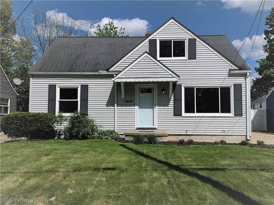 Welcome home to 2635 10th St, this 3 bedroom 1.5 bath Cuyahoga Falls Cape will not disappoint.  This home checks all the boxes featuring a flowing floor plan with new nuetral flooring and paint throughout and completely updated kitchen and bath rooms.  No stone was left unturned as all doors were updated as well as fixtures while the character of the home was left intact featuring many built ins and  window seat. A large family room addition completes this home including sliders to your spacious deck with natural gas plumbed grill and private back yard.  New kitchen appliances, cement driveway and one car garage complete this home, schedule your private showing today!