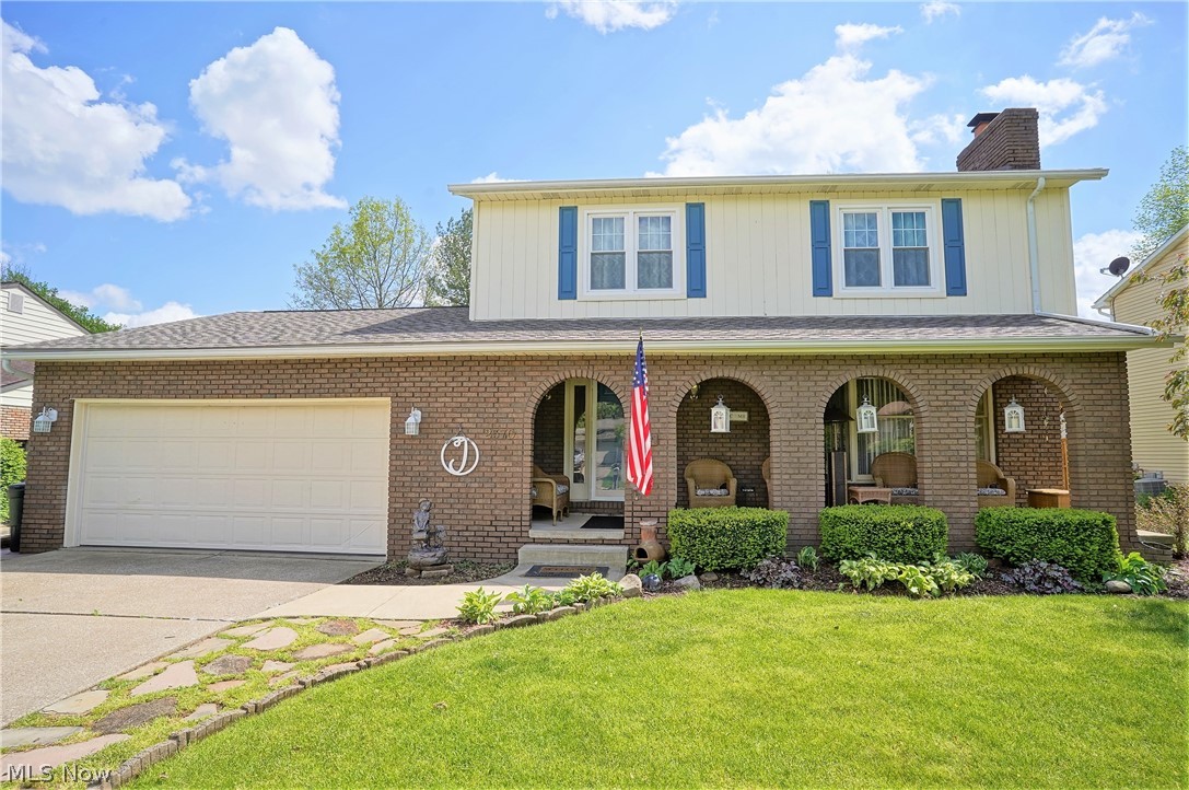 Impressive North Canton home has just hit the market! This beautiful home is situated on a quiet, classic cul de sac. From the moment you drive through this quaint neighborhood, you will feel at home. This lovely home features 3 bedrooms and 3 bathrooms and approximately 1850sq ft of living space on the main levels and additional living space in the finished basement. The first floor boasts two brick fireplaces for those Ohio fall and winter nights, traditional dining room and very large eat-in kitchen. The kitchen comes equipped with an island, range, dishwasher, microwave and refrigerator. The master suite, located upstairs, has double closets and a very spacious private bath with makeup vanity area. The finished basement is waiting for game night with friends and family. During the summer, entertain in style on the 24 x 16 composite deck or sit on the inviting front porch with a view of the lovely landscaping through the architectural brick arches. Close to shopping, expres