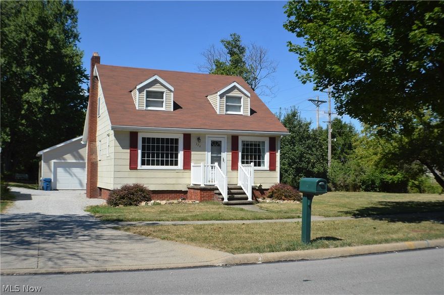 This Home qualifies for a USDA financing meaning that you can buy this totally updated home with NO MONEY DOWN!! Own this home for what most pay for rent~ It is the perfect opportunity for home ownership while rates are still low.... Enjoy this Pristine 3 Bedroom 1 bath Cape Cod, done so very nicely!  New carpet in the very large living room, and up the stairs.  A kitchen that will make you want to break out the cookbooks, stainless steel appliances, , tiled back-splash, vaulted ceiling, so much style.  Many newer windows.  Gorgeous bathroom remodel, vessel sink sits on top of antique dresser, beautifully tiled tub area w/rain shower, porcelain tiled floors, charming storage.  Both of the large upstairs bedrooms offer fabulous nook areas perfect for a chair and a book!  2 car (24x24) detached garage.  Newer roof, many newer windows, new hot water tank, new duct-work,  This lovely property is a pleasure to view, and you will want to call it Home. Do not miss out on this opportunity!