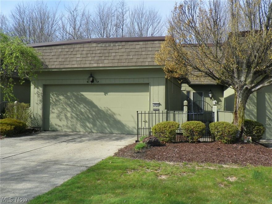 Condo/Town home with over 1600 SF, conveniently located in Strongsville, but tucked away for a little privacy  !  Two huge Bedrooms, Two Full Baths and one 1/2 Bath *  Laundry room includes a newer washer/dryer and storage pantry * Access to the 2 car garage from the laundry room * Kitchen has been updated to include new stainless steel appliances,  laminate flooring, new counter tops and new backsplash * 1/2 Bath has a new flooring and vanity * Full Bath off Master Bedroom has been updated to include new flooring, new vanity & a new shower * Full Bath off hallway has also been updated to include new flooring, new vanity and new tub/surround * New Heat pump  * Large Living Room/Dining Room combo with a slider that leads to the private patio and wooded view * Price reflects the need for new carpeting * Pets  allowed !