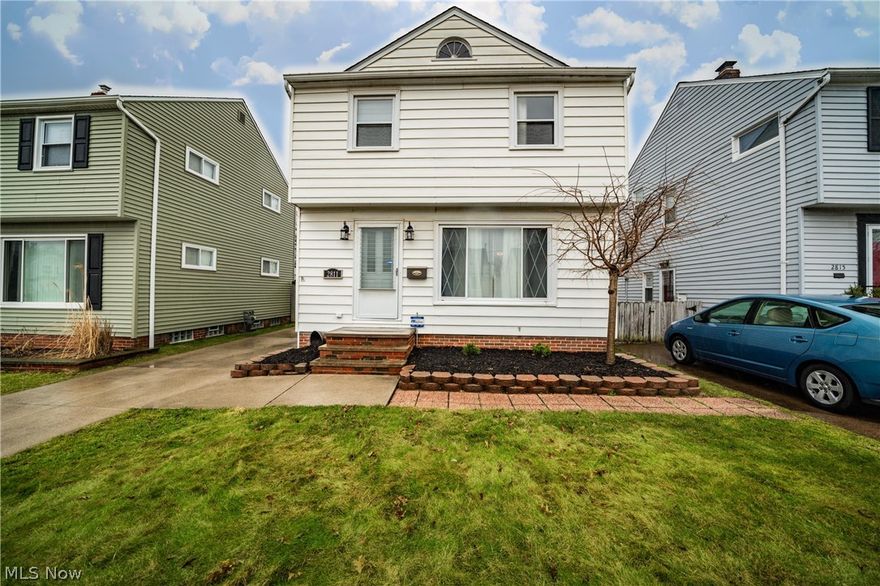 Charming and updated 3 bedroom 1.5 bath colonial. The living room opens to the dining room, which overlooks a beautiful cherry kitchen with granite countertops. French doors off the dining room lead to the back deck with awning. Half bath off the kitchen completes the main level. Upstairs are 3 bedrooms, full bathroom, and access to walkup attic for lots of storage. The basement has a finished room with newer flooring and fireplace, laundry area, and additional space for work area or storage. New high efficiency furnace (2018), new hot water tank (2019), newer roof, driveway, electrical, and replacement windows.