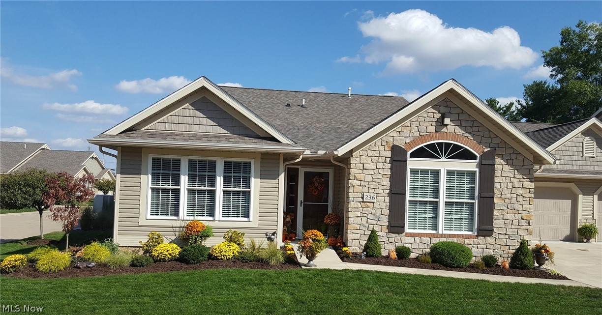 1 Year Home Warranty Included with Purchase!Better than new, well cared for condo built in 2014. Condo has 1420 Sq. Ft. of first floor living space with no stairs to climb. Features include great room with gas fireplace, vaulted ceiling, large round top window and remote-control ceiling fan. Sun room could be used as additional dining area. Kitchen is fully equipped with high end stainless steel appliances, large pantry, granite counter top, tile back splash and LED under cabinet lighting. Spacious master suite with walk in shower and large closet. There is an additional bedroom with large closet and full bath with tub for guest. Additional features include attached two car garage with key pad entry and storage cabinets. Walk up attic with finished floor for plenty of additional storage. Laminate wood flooring throughout, laundry area in Master Bath with plenty of storage. On demand water softening system. All window treatments are included.
Low monthly HOA fee and utilities which inc