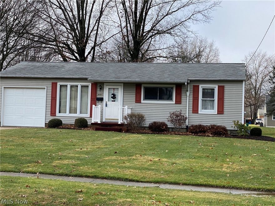 Very clean 3 bedroom ranch close to the hospital, shopping and park. One car garage. Vinyl sided and a newer 30year Architectural shingle roof. Concrete patio and a deep back yard.  Room for a play area or garden. Rheem furnace with A/C. Some hardwood flooring under carperting. Full basement with potential for additional living space. Downsizing or start out? This cute ranch maybe just what you need!!