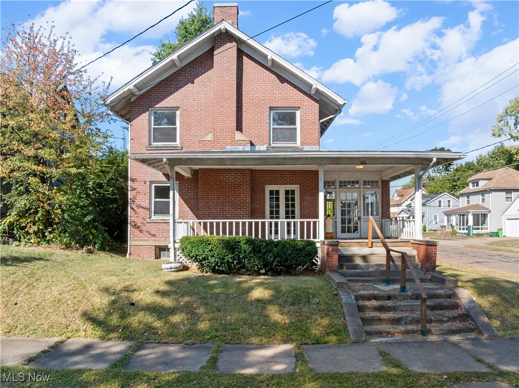 Don't miss your chance to own a piece of history in the heart of Alliance! This Craftsman style century home is just waiting for you to make it your own. From the moment you cross the front porch you'll appreciate the details of this charming home. The living room features a beautiful stone fireplace and built-ins that are lovely as well as functional. Fireplace is currently capped and providing decorative charm. The living room flows into the formal dining room. A kitchen with a pantry/mudroom completes the main floor. The second floor will have you dreaming your best decorator dreams with three bedrooms, a spacious bathroom, and a cozy nook you can transform for work or relaxation. Property was part of the city's lead water line replacement project with new lines from the street to the house. Hot water tank was replaced around 2015. When purchased by current owner in 2014, the following are just some of the updates completed: 200 amp electric service, power to outlets updated, new duct work throughout, plumbing updated, new garage door, outside drainage system on south wall, and tuck pointing on approximately half the structure. Porch roof completely replaced. Side wood porch next to garage was replaced. Interior has been freshly painted. Property is being sold in its AS-IS condition. All sizes, ages, and dimensions are estimated.