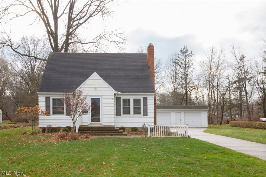 Welcome to this well maintained bungalow sitting on over an acre and located in the heart of Olmsted Falls.  This home features 3 spacious bedrooms and 1 full bath.  The eat in kitchen has been recently updated, has tons of cabinets, stainless appliances and has been freshly painted.  The living room and formal dining room have hardwood floors and offer lots of room for entertaining.  There is one bedroom on the main floor with 2 additional bedrooms on the 2nd floor offering nice size closets.  This home also has a full basement for additional storage or can be finished to add more living space.  Other features include a 3 car detached garage with workshop and a large back yard offering endless possibilities. The Electrical system has been updated.  Close to major highways and shopping.  Call today for a private tour.