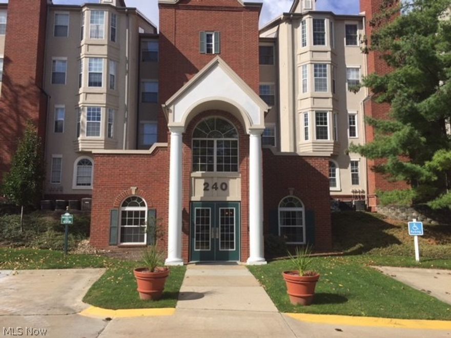 Carefree lifestyle!  Enjoy this updated 2 bedroom/2 bathroom condo located in one of the best gated communities in Mayfield Hts.  Open floor plan with new flooring and is located on the third floor!  Living room and eating area overlook the beautiful backyard.  All new appliances in kitchen.  New counter tops, sinks and toilets  In-suite laundry.  One car parking space indoors.  Club house, tennis courts, pool and fitness center.  Ready for you to move in.  Close to everything.