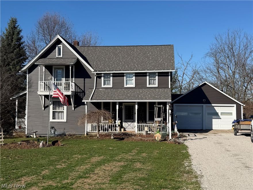 Spacious 4-bedroom, 2-bath Colonial on 2.12 acres in Canton Township! This home offers over 2,000 sq ft of living space with a large living room, formal dining room, and an inviting kitchen with stainless steel appliances and wood cabinetry. Convenient first-floor laundry and generously sized bedrooms upstairs. The partially finished basement provides additional living space. Enjoy the peaceful setting with mature trees, an above-ground pool, barn, and multiple outbuildings, perfect for hobbies or storage. Includes a 2-car attached garage and is conveniently located near I-77 and local amenities.
