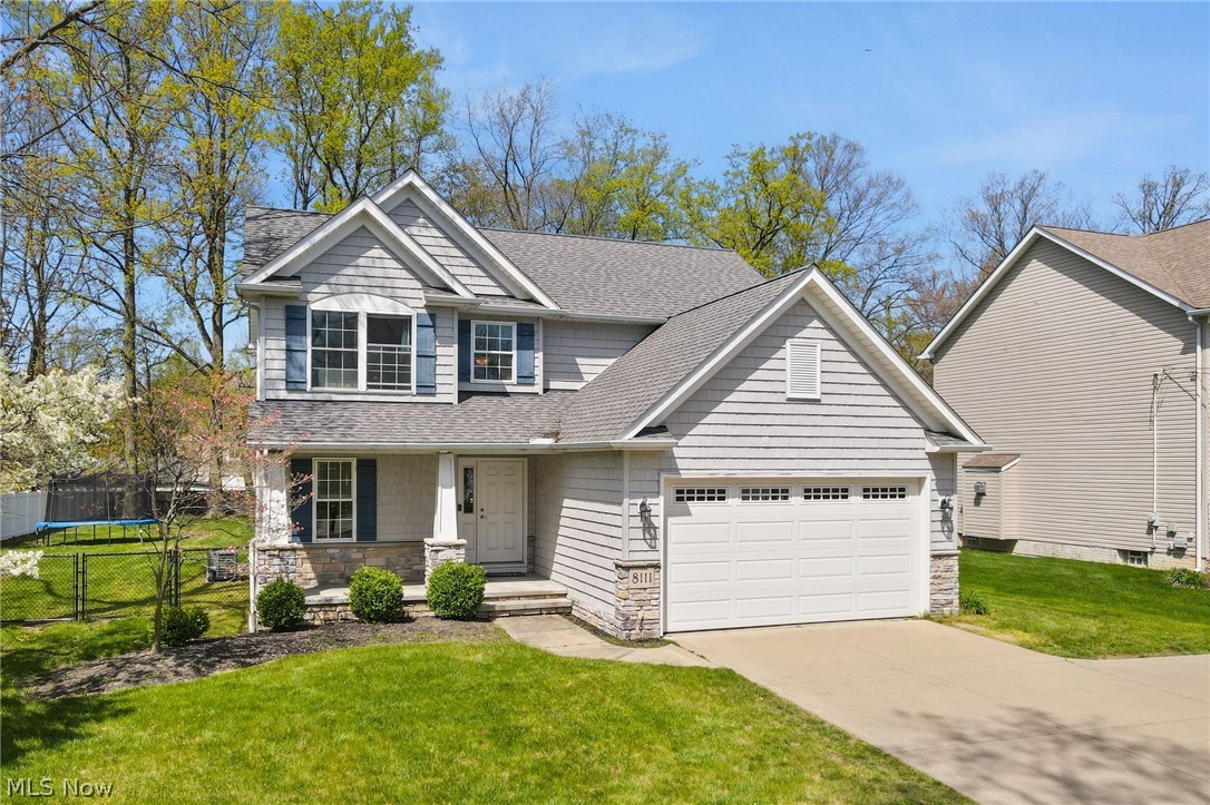 Welcome Home! Gorgeous 3 bedroom 2.5 bath Colonial on almost a half acre wooded, deep lot with privacy fence and rear patio. Wide driveway with additional parking pad for turnaround/access. Less than 5 year above ground pool and composite decking great for entertaining. Open designed floor plan is highlighted by tons of natural light, gas fireplace, and open concept kitchen. First floor laundry. Maple cabinetry, wrap around island/counter, and good sized dining room. Spacious master bedroom features walk in closet, dual vanities, and enclosed flex space/office(2022). Unfinished full basement serves as great storage, and has rough in plumbing for another bath and glass block windows as well as water powered back up sump pump. Two car insulated garage. Gutter guards. Other updates include the following carpeting throughout (2022), New pool heater and salt filtration piping(2022), Kitchen Appliances(2022), Reverse Osmosis(2022), Gravel perimeter around pool(2022). Two car attached garage has garage door opener and hot and cold water. Great Value! Schedule today!
