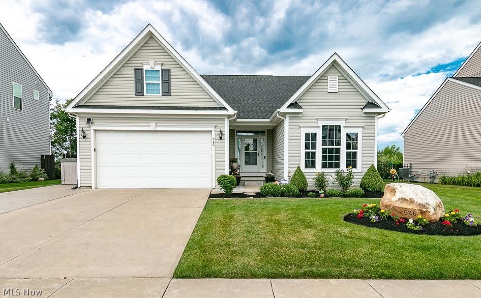 RARE FIND! Exceptional Ranch with over 2900 sq ft of living space including the basement * Welcoming foyer leads into the open floor concept connecting great room, kitchen and dining area all with cathedral ceilings * Kitchen features center island, breakfast bar, espresso cabinets, SS appliances stay and opens to a nicely sized dining area with slider to patio and versatile great room all with upgraded wood flooring * The owners suite features an additional sitting room, built in vanity, a lavish bath with granite countertops and double sink, jetted tub and large shower, and professionally installed closet shelving and storage * The front bedroom has cathedral ceilings, professionally installed closet shelving and storage and shares a bathroom and linen closet with another nicely sized bedroom * The finished basement was professionally done that includes a guest bedroom with egress window, home office with built-in cabinets, full bath and a large flexible area perfect for entertainment & gaming, playroom, working out or hobbies * In addition to many builder upgrades and the beautifully finished basement, the owners have spent thousands of dollars in improvements: the custom closets, UV tinting on east and west facing windows, double baffled insulated 2 tone blinds, whole house automatic Generac generator, water softener, exterior sump pump, garage insulation and backyard patio and extra driveway parking * Convenient first floor laundry * Large 2 car garage with keyless entry * Security system and ring door bell * Huge unfinished storage in basement * Enjoy the summer in the fully fenced backed yard with stone border * Manicured landscaping * 2 outdoor storage cubes stay * Two community playgrounds * Owners are including a Cinch Home Warranty for the Buyers * Conveniently located to shopping, entertainment, highway access, parks and more! ** This home is a MUST SEE!