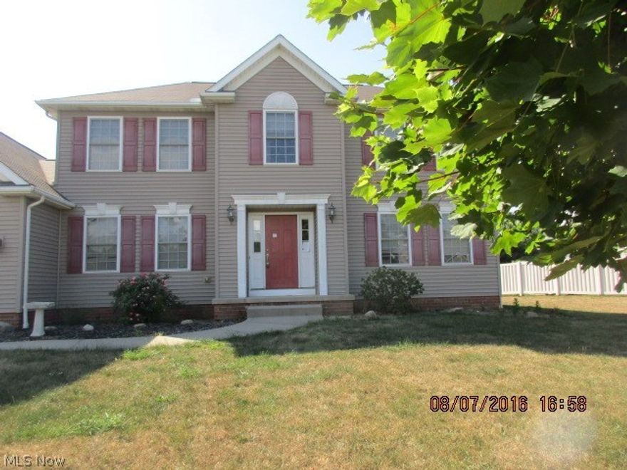 Newer two story home features 4 bedrooms 2 full and 1 half bath, sunroom, living room with fireplace, 3 car garage, deck, central air & 1st floor laundry.