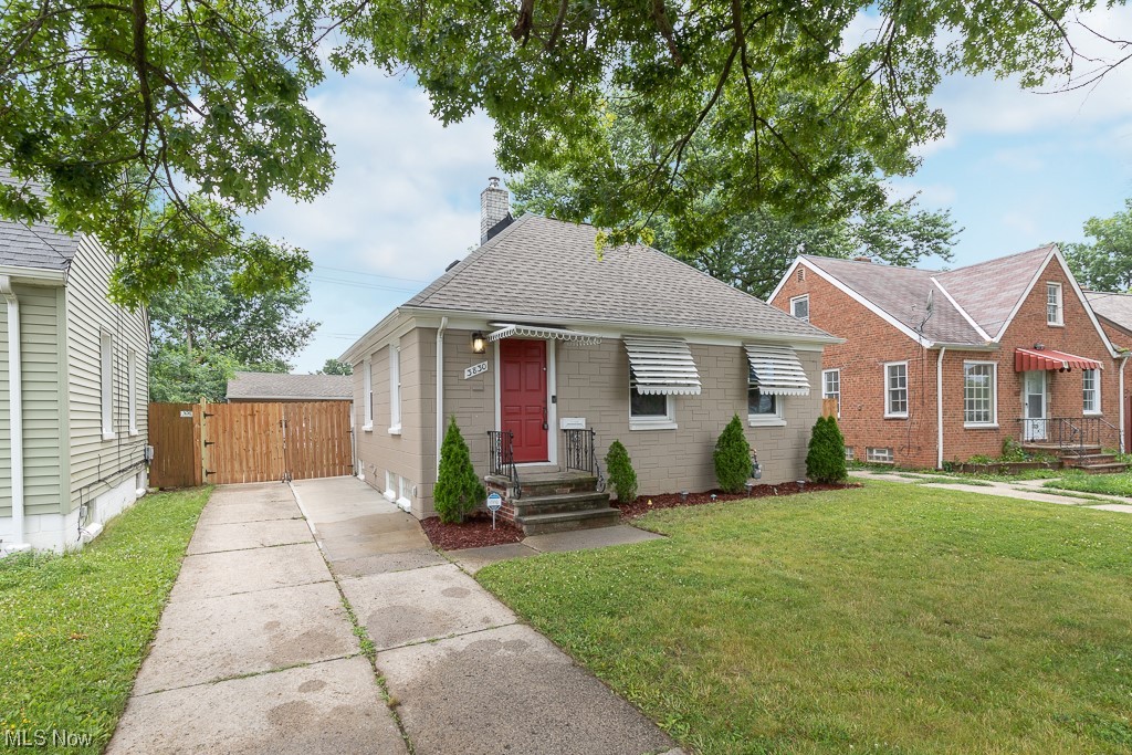 This cozy ranch home is ready for you to move in and add your finishing touches. Upon entering the home, you’ll enjoy the open floor plan from the living room to the eat-in kitchen. The fully updated kitchen features shaker cabinets, granite counter tops, and stainless-steel appliances. All the appliances stay, including the washer and dryer, in the basement. Off the living room you’ll find the first two bedrooms and the full bathroom. The first-floor features updated luxury vinyl plank flooring throughout the living room and first two bedrooms. Off the back of the house is the newer addition featuring the master bedroom with vaulted ceilings and an over-sized closet. You’ll also see a mud room space and coat closet off the back door. The basement has recently been waterproofed and a sump-pump installed. Part of the basement is partially finished and can be used as a large bonus room. The backyard is fully fenced in with an easy to maintain yard and a 2-car garage. This home features a