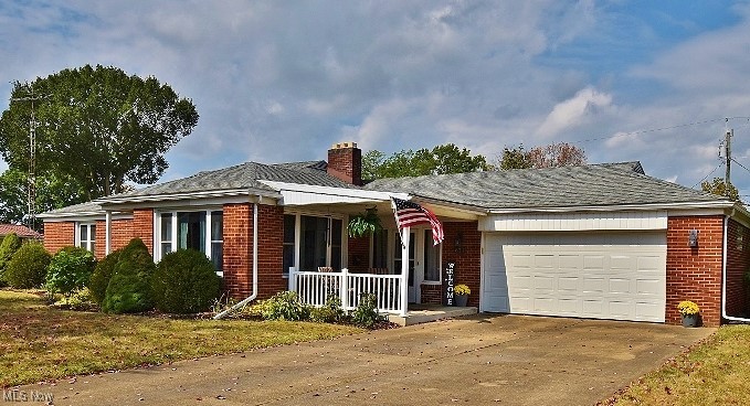 Beautifully maintained 3-bedroom, 1.5-bath brick ranch situated on a flat 0.36-acre lot in a desirable tree-lined neighborhood. Offering approximately 3,000 sq. ft. of living space, this home provides plenty of room for everyday living, entertaining, and family gatherings. An attached 2-car garage adds convenience and security, connected to the home by an enclosed breezeway that doubles as additional living space. Step inside to the spacious eat-in kitchen, featuring abundant cabinet and counter space, a tiled backsplash, fresh paint, timeless pine tongue-and-groove ceilings, and a large walk-in pantry. Oversized windows fill the space with natural light and overlook the backyard. The kitchen flows into a generous dining and living room area with crown molding and large picture windows. Two sizable bedrooms with hardwood floors and large closets with built-ins, along with an updated full bath boasting double vanities, tiled tub/shower, and tiled flooring, complete the main level. The finished lower level expands your living space with a huge family room featuring a built-in bar, a third bedroom (currently used as an office), a half bath with plumbing in place for a future shower or tub, a spacious laundry room with sink (washer & dryer included), and a storage room. For outdoor living enjoy the covered front porch or the back patio. Updates include most windows replaced in 2011 (excluding rear of home) and a new hot water heater in 2023. Easy walk to schools and close proximity to shopping, YMCA & Tuscora Park. Be sure to view the 3D virtual Matterport tour.