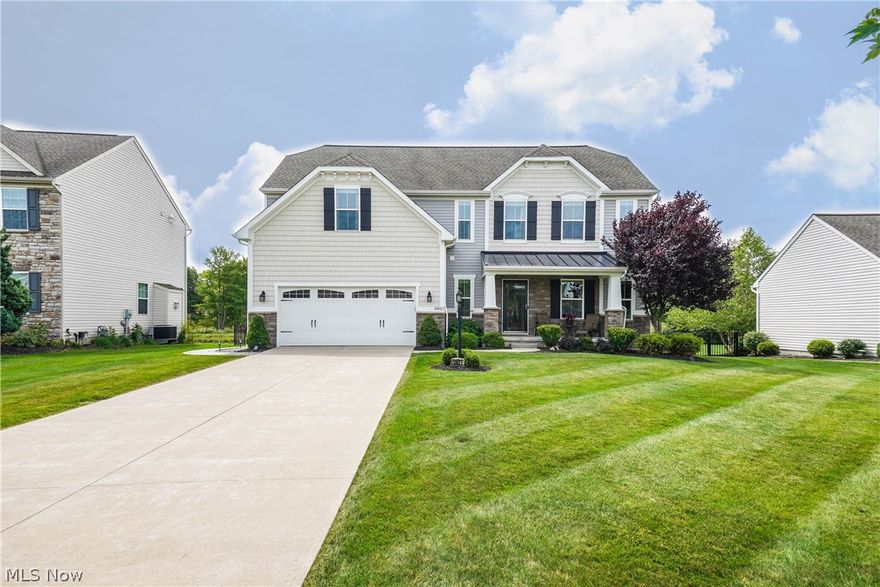 Welcome home to this beautiful colonial in North Royalton with amazing upgrades and finishes. When you walk through the first floor, you'll notice the hardwood flooring throughout, plenty of dining space with an eat-in Kitchen, Morning Room, and another separate Dining Room. The kitchen is every chef's dream with tons of counter top space, custom cabinets, top of the line stainless appliances. Upstairs you'll find 4 bedrooms with updated carpet plus a large bonus room above the garage that would make as a perfect 5th bedroom or kid's playroom. 2nd floor laundry and a huge master suite. Make your way to the Basement, you'll find an entertainers dream! Featuring a wet bar with two wine fridges, a huge projector screen, 3 50 inch tvs, professionally installed sound systems and an updated bathroom with steam shower. Outside you'll find a 1,000sqf stamped patio with out door kitchen, natural gas fire pit, fenced in back yard. Enjoy your grass all summer with a sprinkler system. Great neighb