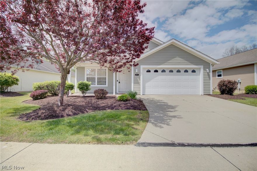 Step into easy one-floor living in this beautifully designed 1,828 sq. ft. ranch in Fennway Pointe, offering comfort, space, and convenience all in one! This detached cluster home offers low maintenance with the mowing and snow plowing being taken care of by the HOA at $471 per quarter ($157/month). Featuring two spacious bedrooms, two full baths, and wide hallways that create an open and accessible flow, the home was built to allow for a walker/wheelchair. The outside was professionally painted in September 2025, much of the inside was freshly painted this year and new carpet was installed in March 2026. The heart of the home is the stunning and huge great room with vaulted ceilings, a cozy gas-burning fireplace, and abundant natural light that carries into the bright and inviting sunroom. The kitchen and dining area continue the airy feel with vaulted ceilings and include a built-in desk space ideal for paying bills, working from home, or trying out new recipes. Enjoy relaxing on the covered front porch, plus the convenience of a large two-car garage and loads of storage space. Sellers are providing a one year home warranty for peace of mind. Located within 1 mile of shopping and restaurants, and just 5 miles from the hospital and charming Medina Square, this home combines peaceful living with close-to-everything convenience.