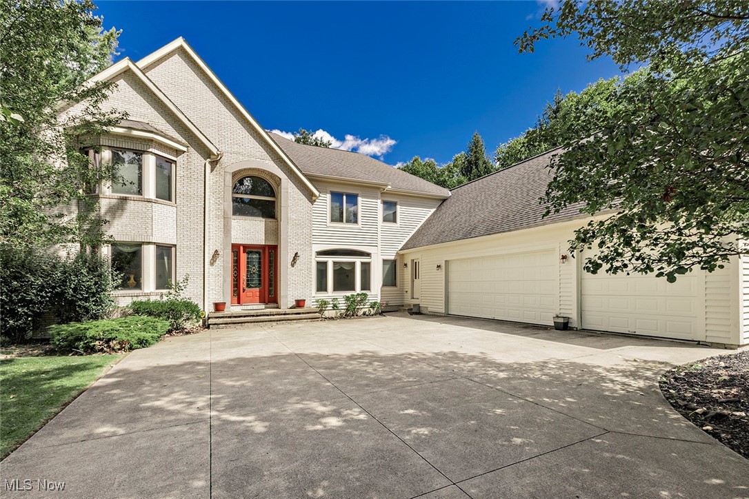 Welcome to the desirable Waterford Court community! Step into the impressive two-story foyer with gleaming hardwood floors that set the tone for the elegance throughout. The spacious great room boasts soaring ceilings, a cozy fireplace, and oversized windows that flood the home with natural light while offering beautiful views. The gourmet kitchen features granite countertops, stainless steel appliances, custom cabinetry, and hardwood floors, plus a sunny breakfast nook with bay windows. Stylish French doors lead to the formal dining room—perfect for gatherings and celebrations. This home offers two luxurious primary suites: a first-floor suite with private entry and full bath, and a second-floor suite with bonus space ideal for an office or sitting room. The partially finished lower level includes a roughed-in kitchen and full bath, ready for your personal touches to create the ultimate entertaining or guest space.
Enjoy comfort, style, and flexibility in this exceptional home designed for both everyday living and special occasions. Great opportunity to make this your own!