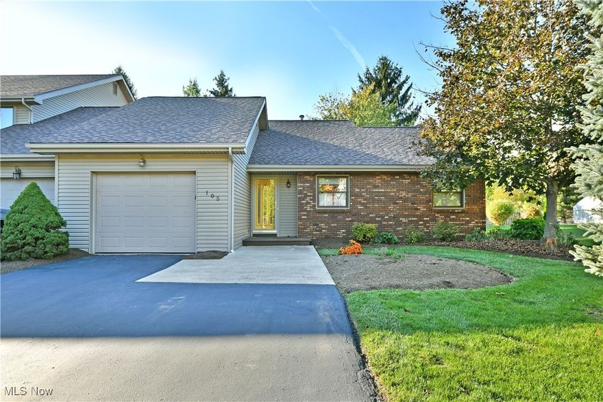 Clean, convenient and move-in-ready, this hot to market Cortland condo is making all the right moves! Take a closer look at this wonderful, two-bedroom residence and everything it has to offer today. Located just moments away from downtown attractions, this home places you within a desirable neighborhood in an end unit location with a scenic backyard backdrop. Enjoy the beautiful fall evenings from its multiple deck venues, found both steps from the living room and then a second private patio accessed from the master bedroom, all trimmed in neat landscaping. A decorative front door leads you inside where the closet lined foyer gives way to a charming half bath. Tiled flooring gives way to hardwood styled offerings as the expansive living room drops away to reveal its ample footprint. Natural light feeds in from the patio doors, adding to the allure. Opposite the foyer, the corner dining area overlooks an impressive, galley styled kitchen, complete with stone-look countertops and an array of wood-faced cabinets that complement the stainless-steel appliances. Tall, skylight filled ceilings look down upon the rear family room where a gas fireplace joins a towering wood mantle. The rear hall transcends both the guest and larger master bedrooms as it passes by a must-see full bath; masterfully updated with its bespoke tiled flooring and matching glass door shower. A full basement provides plenty of storage space with utility access.
