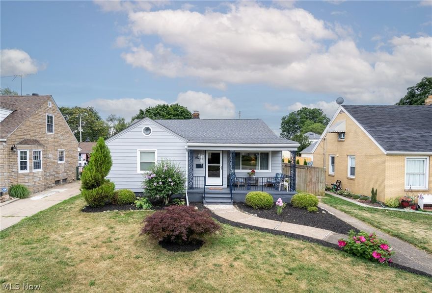 This adorable 3 bedroom, 2 bathroom ranch has had some important renovations done and is completely move-in ready! The bright and sunny kitchen has a fresh update to the cabinets, new flooring, and the appliances are included. The first floor bathroom was completely renovated with all new fixtures, cabinets, lights, and flooring. The whole house was re-wired and has a new electrical panel and service to the house. All the windows are new, including the glass block in the basement. The roof is brand new as of 2021, the hot water tank was replaced in 2021 as well. The high efficiency furnace and central are less than 10 years old. There is new lighting throughout the house as well. The spacious basement has a full bathroom and an extra room that would make a perfect family room or could even be used as a 4th bedroom. The cozy front porch is the perfect spot for your morning coffee. There is plenty of parking around back off the alley and storage in the walk up attic off the kitchen. The