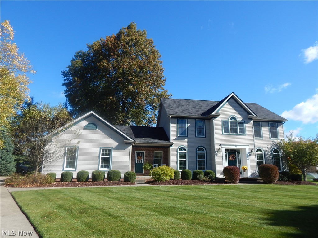 Welcome to Eastwicke Farms Custom Colonial. Beautiful setting on cul-de-sac overlooking pond. Enjoy the Fall evenings on the deck, patio or Screen in porch. This home is sure to please featuring 9' ceilings, cherry kitchen, granite countertops and so much more. Enjoy the spacious drop down family room, gas fireplace and large bright windows to enhance the morning sun. Very inviting parlor, first floor den and laundry with additional bonus; full bath on first floor.
Inviting master suit with his and her countertops, walk in closet and many added features. Generous size additional bedrooms with updated full bath.
The home has been meticulously cared for and you will welcome the move in ready conditions. Full size basement for all your additional options. Three car side entry garage. Bike Trail near by, close to schools and parks.