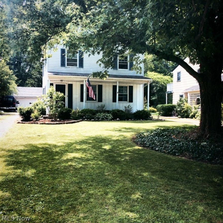 Location, Location Location, Beautiful Colonial in Olmsted Falls, walking distance to Grand Pacific Junction., populated with an Apple Trees, blueberries, blackberries and Strawberries.  Great for a large family with 4 Bedrooms, additional  room in the Basement with newer glass block windows, 2012, and a great screened in porch. Newer appliances 2013,completely remodeled  upstairs bathroom.  Freshly painted throughout, also with a working wood burning fireplace.  Current owners have had no water issues in the home.