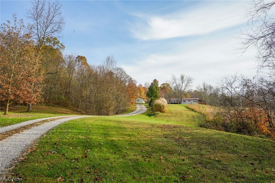 Beautiful home and 56 acres for sale in Noble County, Ohio. This 3 bedroom 3 1/2 bath home is move in ready. Coupled with the 56 acres to hunt, farm, & enjoy makes this the perfect place to raise a family or retire to the country. 

Features of the home include:

- 3 bedrooms 
- 3 1/2 baths 
- 2128 sq ft of living space 
- Full walkout basement 
- Central heat and air 
- Wood burning stove in basement 
- Gas fireplace
- Kitchen has plenty of storage and a breakfast bar
- Dining area 
- Family room 
- Laundry 
- All appliances stay 
- Garage area in basement
- Large deck out front 
- Deck on side overlooking the pond
- Covered back porch

Features of the property include:

- 56.054 total deeded acres 
- Great mix of fields and woods 
- Plenty of cover for wildlife 
- Would make a fantastic hunting property (saw several deer while touring)
- Mowed paths throughout 
- Good deer sign
- Some stands and a blind
- Perfect place to set up for managing 
- Several places for food plots 
- 24 x 32 detached garage 
- 24 x 48 pole building 
- 10 x 28 enclosed lean to
- Stocked pond ready for your enjoyment
- Topography is mostly rolling 
- Seller is reserving the Oil & Gas Rights all other mineral right will transfer
- Great Location with easy access to Interstate 77
- Close to Senaca Lake, Wolf Run State Park, and Caldwell, Oh