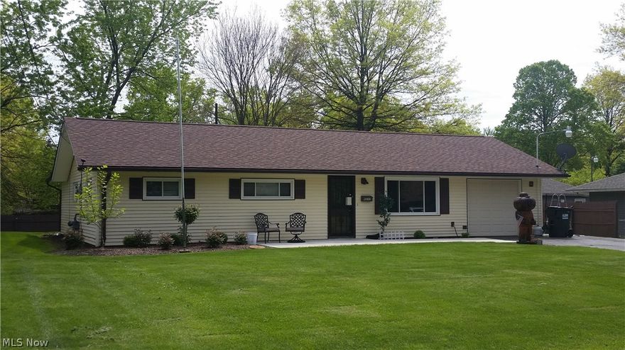 Move in ready with high end design all on one floor!  Close to schools & shopping in a great Austintown neighborhood.  Open concept main living area w/large kitchen, beautiful granite, new cabinetry & stainless steel appliance package & granite bar w/a pass through to livingroom.  Formal dining room with sliders to the private fenced in back yard with covered porch.  Master suite addition with full bath and jacuzzi tub.  Seller turned 2 additional bedrooms into 1 large, but will put back to 2 at buyers request.  Move right in and enjoy this like new home!