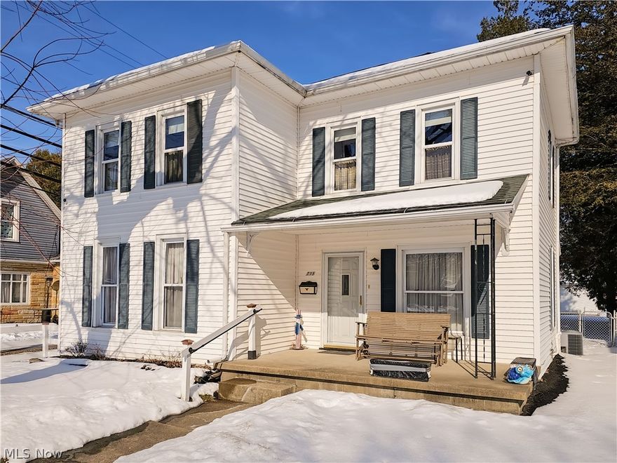 Excellent Opportunity for this well-maintained 4-bedroom, 2-bath two-story home situated on a corner lot with alley access and featuring two detached garages — including an oversized heated two-car garage with electric. * Absolute Auction * Live on site and online bidding available * Thursday, March 19 at 5:30 PM *
Built in 1910, this property offers approximately 1,709 sq ft of living space with spacious flex living space including living room featuring gas fireplace, additional living space or formal dining area, updated eat-in kitchen with oak cabinetry and laminate flooring, gas range, refrigerator, dishwasher - appliances included with the property. Main level also includes a first-floor bedroom and full bath with laundry hookups (washer and dryer to remain), plus covered front and rear porches.
Second level offers three full bedrooms and an additional full bath. Home features central air, Carrier high-efficiency gas furnace, updated breaker panel, and vinyl double-hung replacement windows and Andersen casement windows. Full unfinished basement with brick/stone foundation provides interior mechanical access and storage as well as exterior cellar entry.
Exterior amenities include vinyl siding, concrete front walk, gravel drive with alley access, one single-car detached garage, and a separate oversized two-car garage with heat and electric — ideal for workshop space, hobby use, or additional storage.
Property sits on a quiet Dover street and corner parcel. Tuscarawas County Parcel #15-01976-000. Half year taxes are currently on a Homestead reduction and only $873.11
Property sells to the high bidder. Preview begins one and a half hours prior to auction. — see auction link for full terms and bidder registration.
Look this one over and buy at your price!