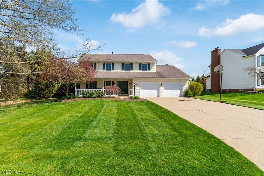 Welcome to this spacious four bedroom colonial home in Jackson schools! This stunning property offers ample space for comfortable living. As you enter through the front door, you are instantly greeted with oak flooring in the foyer along with an abundance of natural lighting. The living room flows effortlessly into the dining room, with half bathroom for convenience. The kitchen has been tastefully updated to include granite countertops, drop in sink, refreshed cabinets with new hardware, large pantry and sleek stainless steel appliances.  The eat in kitchen area and family room with gas fireplace is the perfect area to relax and retreat after a long day. With french doors that lead out to the newly updated stamped concrete patio space, providing the perfect spot for outdoor dining and entertaining guests. A tranquil retreat right in your own backyard! Upstairs, are three large traditional bedrooms that share a full bathroom with tub/shower combo and newer vanity. The primary suite is also upstairs and provides plenty of room for relaxation and privacy along with a full bathroom complete with garden tub, seperate shower and double sink vanity. The partially finished basement is the perfect rec room, home office or guest space with two finished spaces along with additional unfinished storage area and laundry. Two car attached garage and large cement driveway for storing your outdoor items. Do not miss your opportunity to call this beautiful property home!