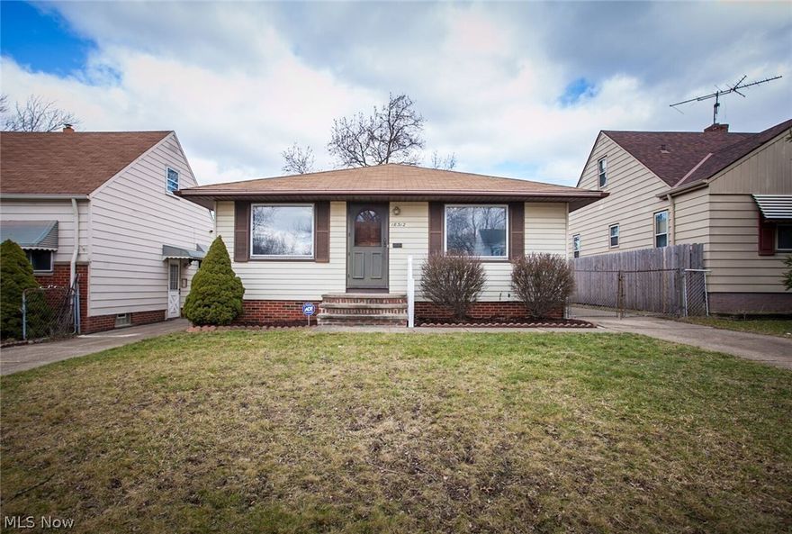 Nicely Updated Ranch with modern neutral tones! The house boasts a Large eat-in Kitchen with laminate floors and includes all appliances. Neutral updated carpet throughout the house. The bathroom has been updated with ceramic tile and the tub was replaced along with the surround. The Hot water tank and natural gas furnace are just a few years old. The Electrical panel has been updated as well. The basement has been finished with light neutral tones and carpet that also includes an office nook complete with glass block windows. The basement workshop area provides ample room for all of your projects. The Fenced backyard is a nice size and very private. The detached garage boasts a recent roof and is in excellent condition, perfect for keeping the snow off your car in the harsh winter months. 1 year home warranty will be provided.