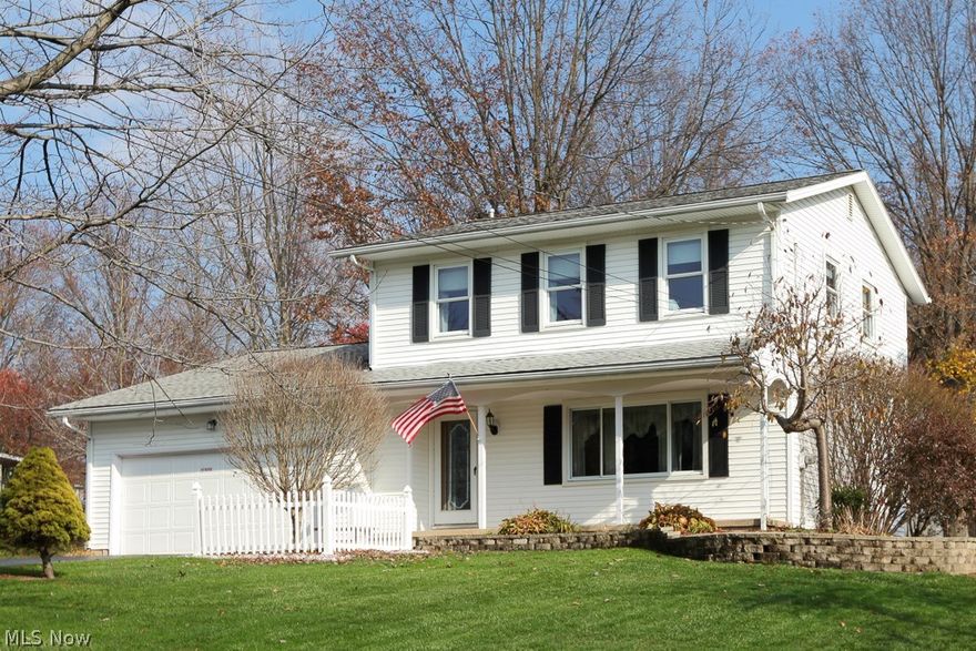 Beautiful country setting at your back yard! Come see this 3 bedroom white vinyl sided colonial with plenty of room for entertaining. A superb home that has some very nice amenities including... family room with fireplace, large eating area with a working kitchen including appliances and snack bar, enclosed sun room, slate foyer entry, dining room and large living room . You'll love all of its features...natural hardwood floors, replacement thermopaine windows and front door, extra parking next to garage, shower in basement with sink, high efficiency furnace, replacement hot water tank and dimensional shingles. An ideal house to call home!