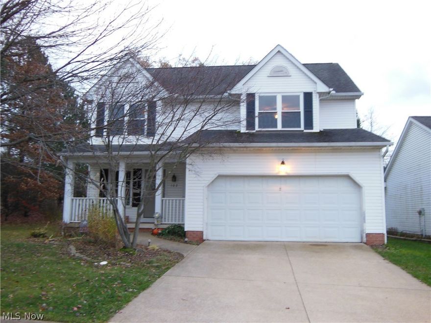 Price reduced!!! Welcome home to this three bedroom Colonial located in Medina. Tastefully decorated and ready for your family. Large eat-in kitchen opens to the family room with beautiful stone fireplace. Living room could be used as a formal dining room or an office. The upstairs boasts a huge master suite with enough room for a sitting area and two more ample sized bedrooms. Basement is nicely finished giving you almost 400 additional square feet of living space. Private backyard with an enormous deck is perfect for entertaining. All windows and first floor wood flooring carry a transferable warranty. Freshly painted first floor, just add your finishing touches to make this home yours. Conveniently located south of the square, just minutes from dining, shopping and freeways.