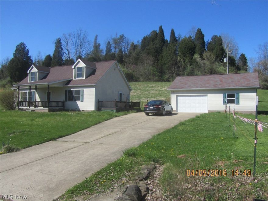 Beautiful Cape Cod home in country setting just minutes from I-77. Beautiful hardwood floors on first floor and carpet on second floor. Needs appliances. Home has been well maintained.   See attachment for PAS Requirements and WFHM offer submittal information in MLS document section.  Ripley Schools.  SOLD AS-IS.   Property is in auction status please see documents for further information. Cash only per auction company.   PLEASE CONTACT THE LISTING AGENT CONCERNING THE GARAGE ENCROACHMENT ISSUE ON THE NEIGHBOR'S PROPERTY.