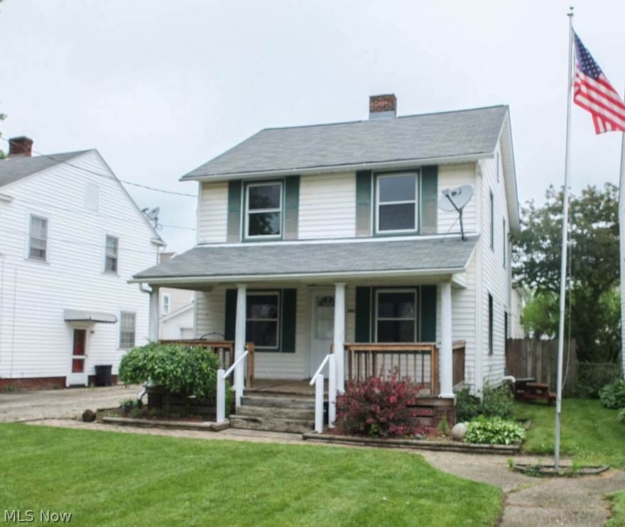 Attention Investors! Great opportunity to own a move in ready, instant money maker! Or own for cheaper than rent! Comes applianced including washer and dryer! Conveniently located 3 bedroom, 1 full bath home with a fenced backyard. Spacious living room with wood burning fireplace and a formal dining room. Kitchen has a pantry, window seating and comes applianced with an oven, range and refrigerator. Upstairs, there are three bedrooms and a full bath with a linen closet and an updated vanity. Waterproofed basement offers glass block windows, a sump pump and ample storage. Updates include replacement windows, updated electric, fresh paint and new carpet! Washer and dryer convey - a real bonus! Relax on the covered front porch or retreat to the private fenced backyard. Seller willing to contribute $1,000 toward buyer’s closing cost with acceptable offer. Call today to schedule a private showing!