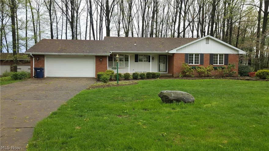 Well maintained Ranch home on just under 1 acre. Hard to find large lot in McDonald for privacy. One block from the High School. This 3 bedroom 2 and 1/2 bath ranch is a great size for any Family. Nice sized UPDATED eat-in kitchen opens to a 30 foot Living Room overlooking the beautifully wooded backyard.
Partially finished huge basement allows for a great Family room space. This home is only 3 blocks from the Village center. Move In Ready