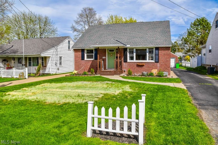 Charming 4 bedroom, 1.5 bath all brick home with a bunch of updates! New roof (2 years), all new windows (2018) with 10 year transferrable warranty, hot water tank (2018), new front door, newer electrical panel (3 years) and more! You’re welcomed into the bright and cheery formal living room with a picture window and hardwood flooring. Prepare your favorite dishes in the eat-in kitchen with a large pantry and brand new range hood. There are 2 bedrooms on the main level with hardwood floors. The first floor remodeled full bath offers a new vanity, vinyl plank flooring and a ventilation fan. Upstairs, there are 2 additional bedrooms and a half bath. Full basement with new glass block windows! One side is great for storage and one side is partially finished - could be used as a rec room or play room. Outside, there’s a added front porch, tiered back deck with privacy fence and a fire pit in the backyard. 2-car detached garage with opener, too! Come see all this home has to offer!